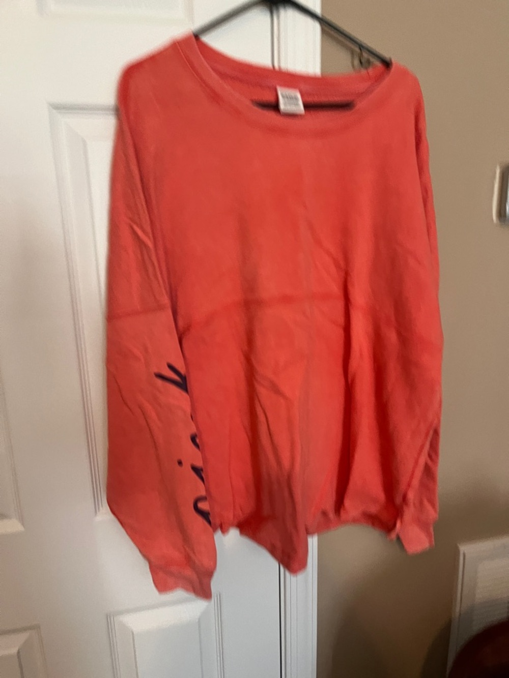 PINK Victoria's Secret Coral Long Sleeve Sweatshirt